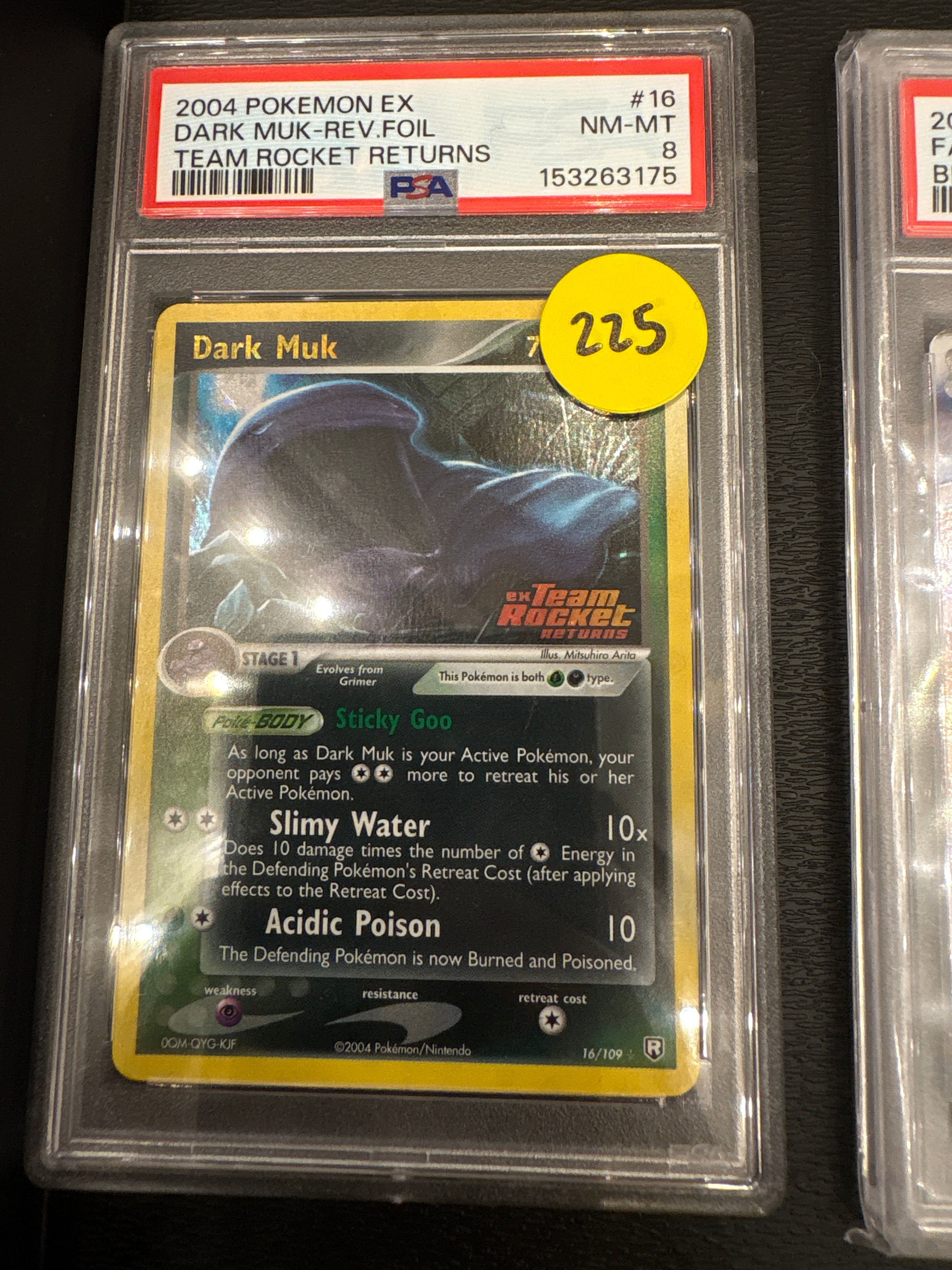Dark Muk reverse stamped Team Rocket Returns PSA 8