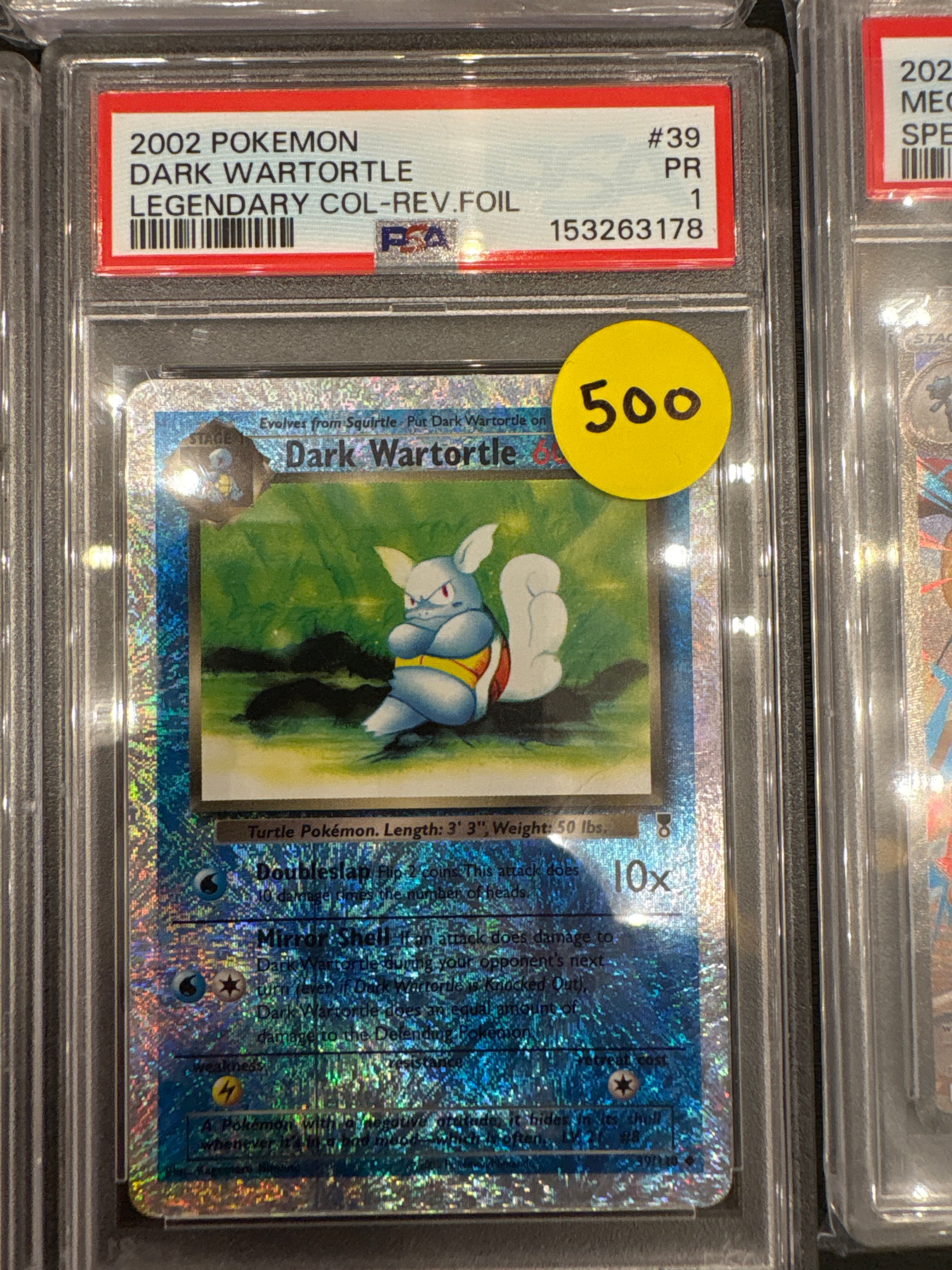 Dark Wartortle Legendary Collection Reverse PSA 1