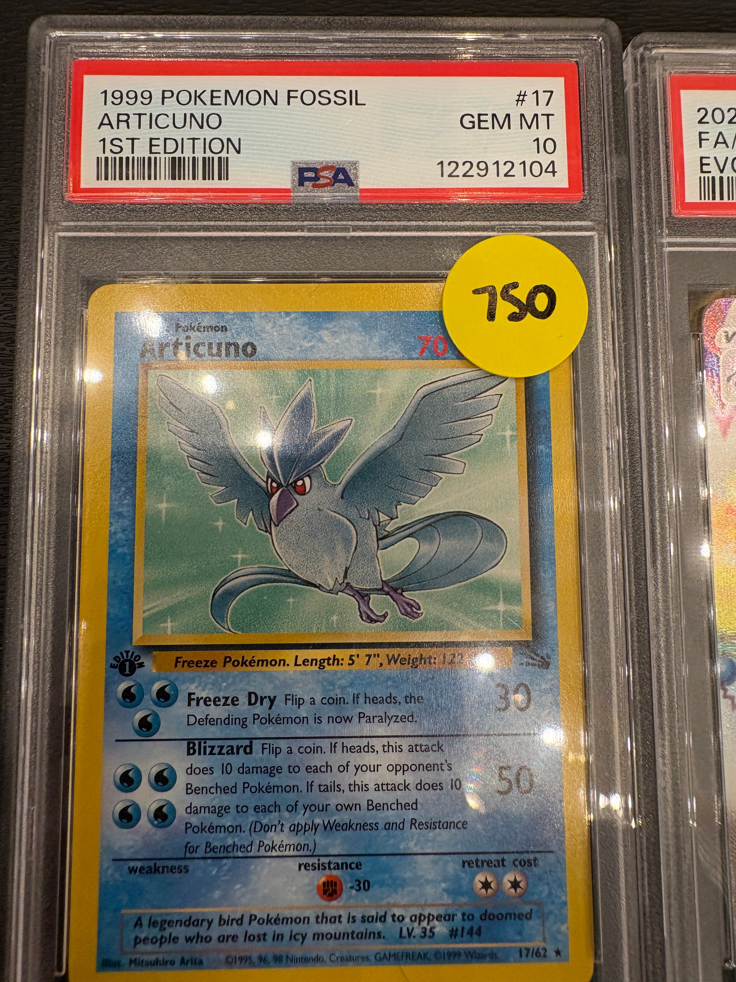 Articuno fossil non holo 1st edition PSA 10