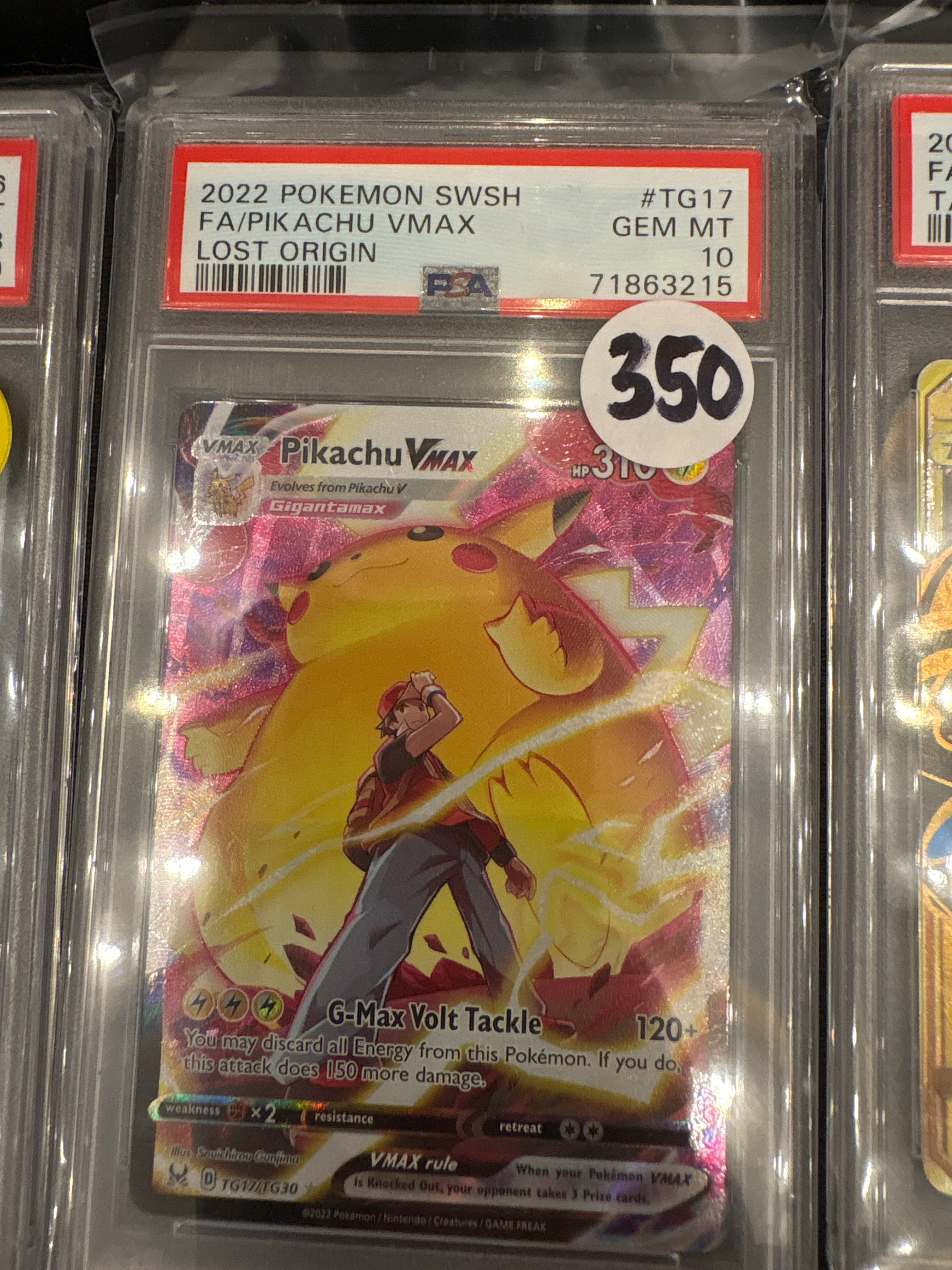 Pikachu vmax tg17 PSA 10