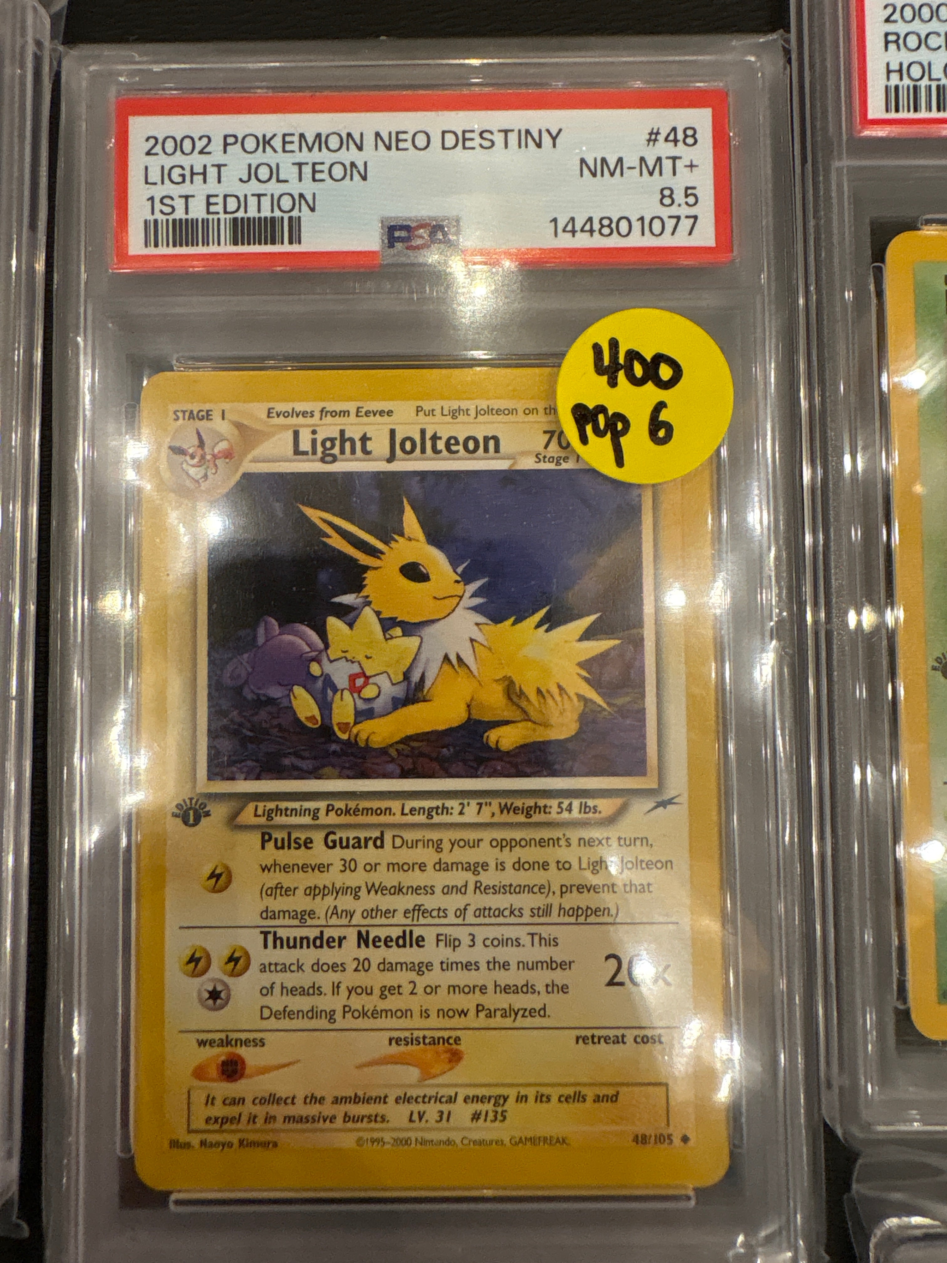 Light Jolteon non holo 1st Ed PSA 8.5 (POP 6)