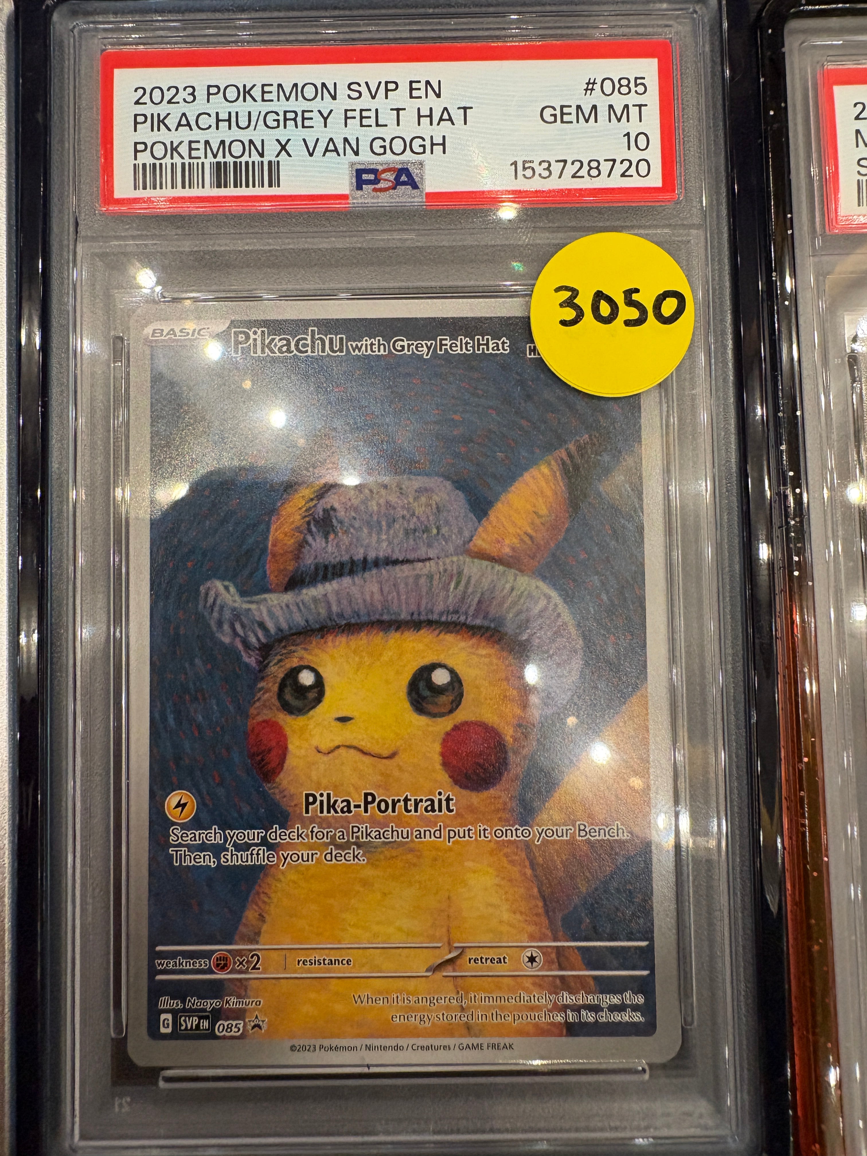 Pikachu van gogh felt hat PSA 10