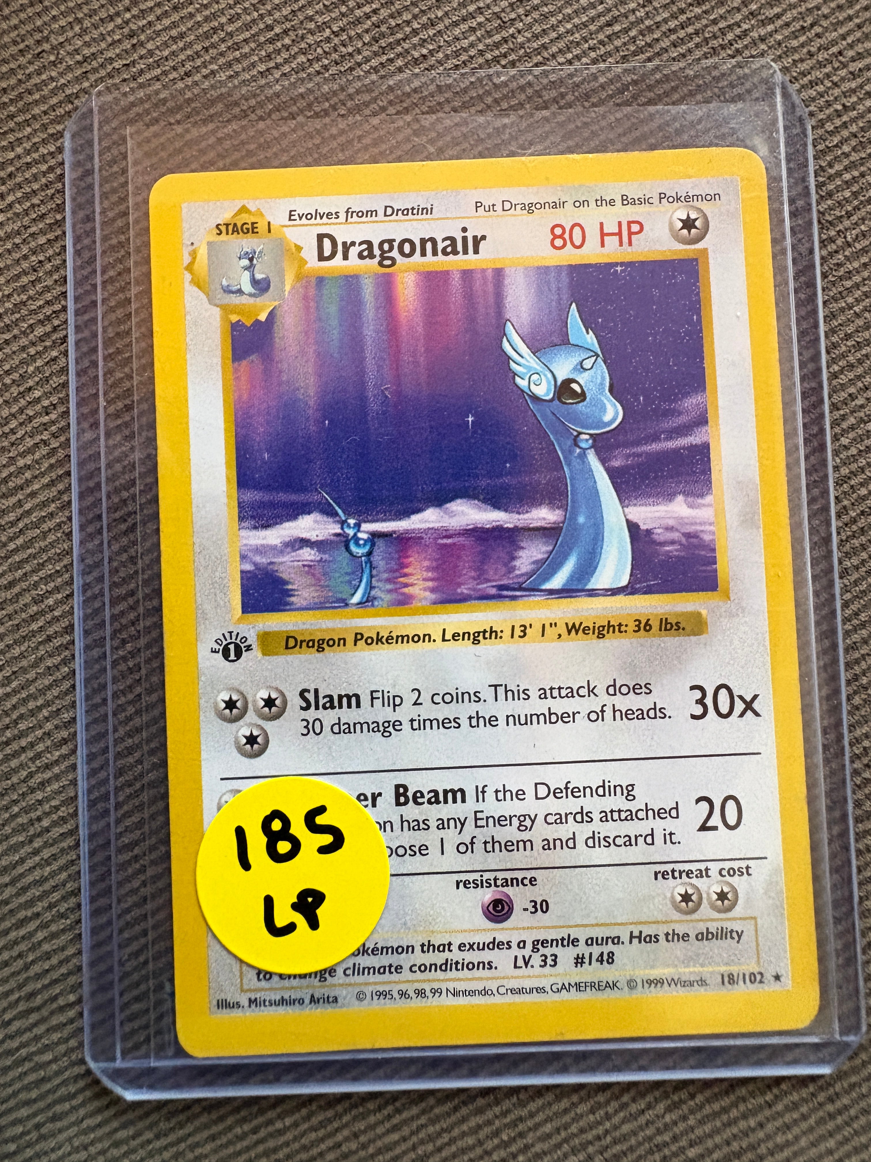 Dragonair non holo 1st ed shadowless LP