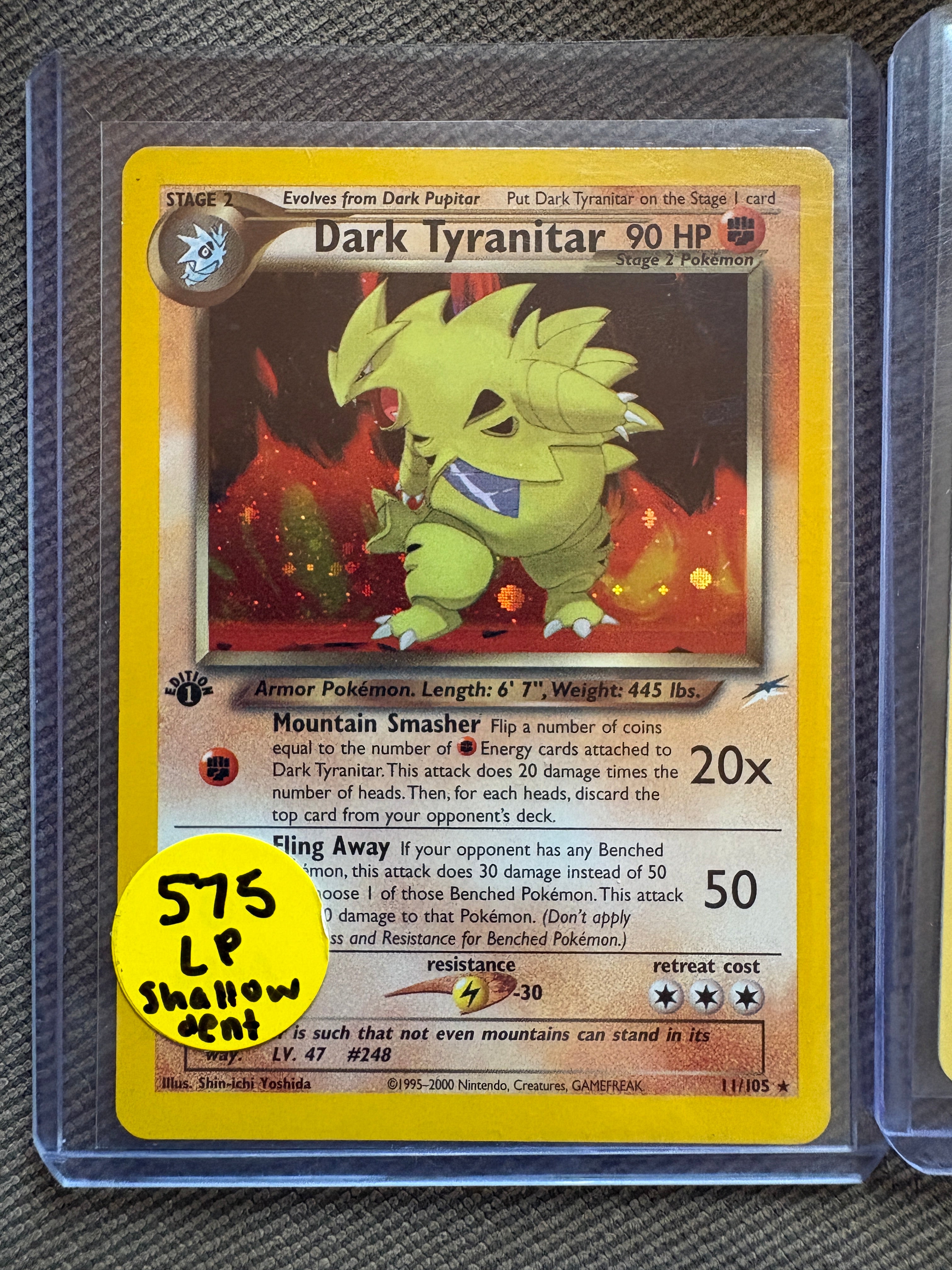 Dark Tyranitar neo 1st ed LP