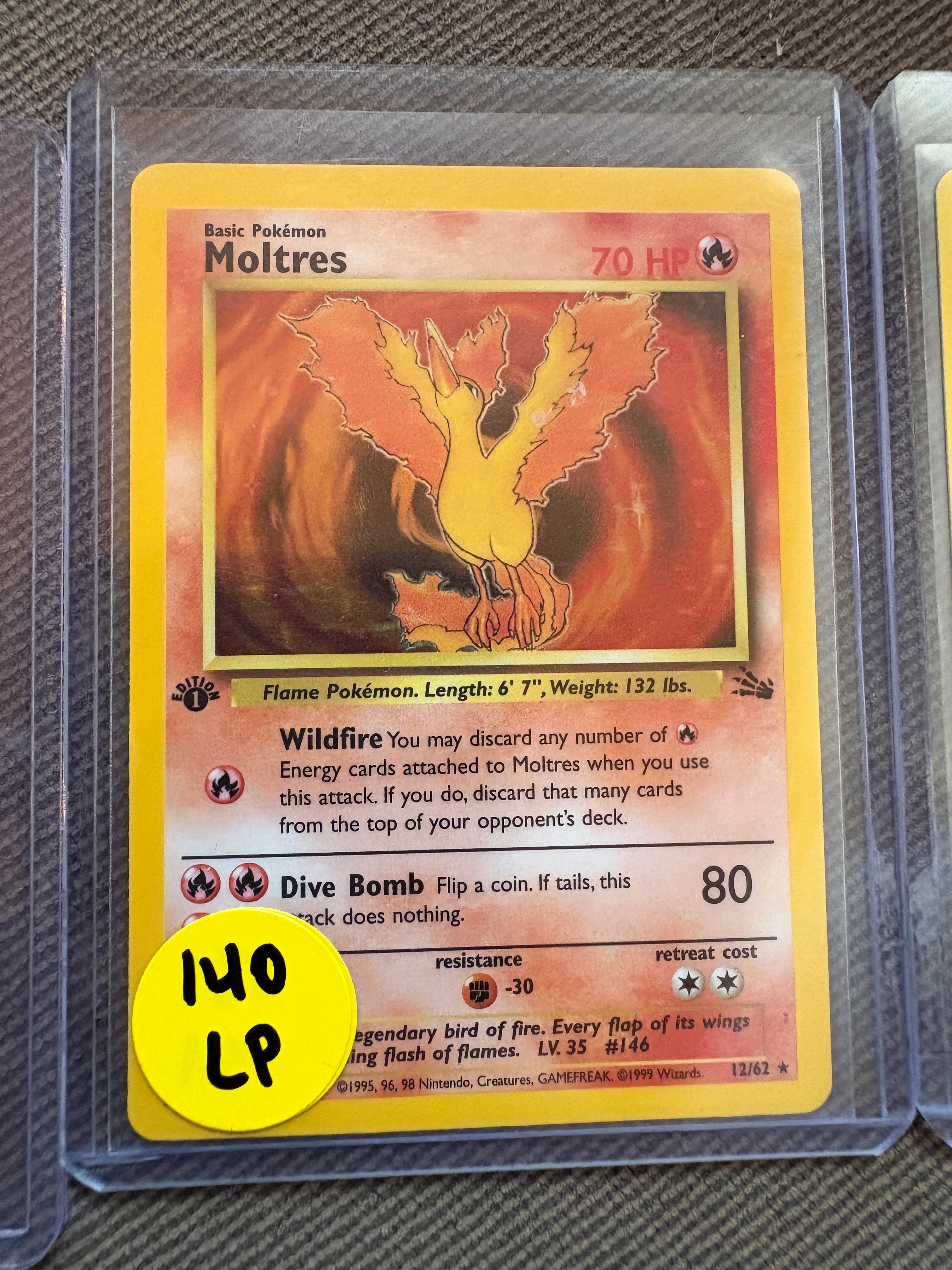Moltres Fossil 1st Ed LP