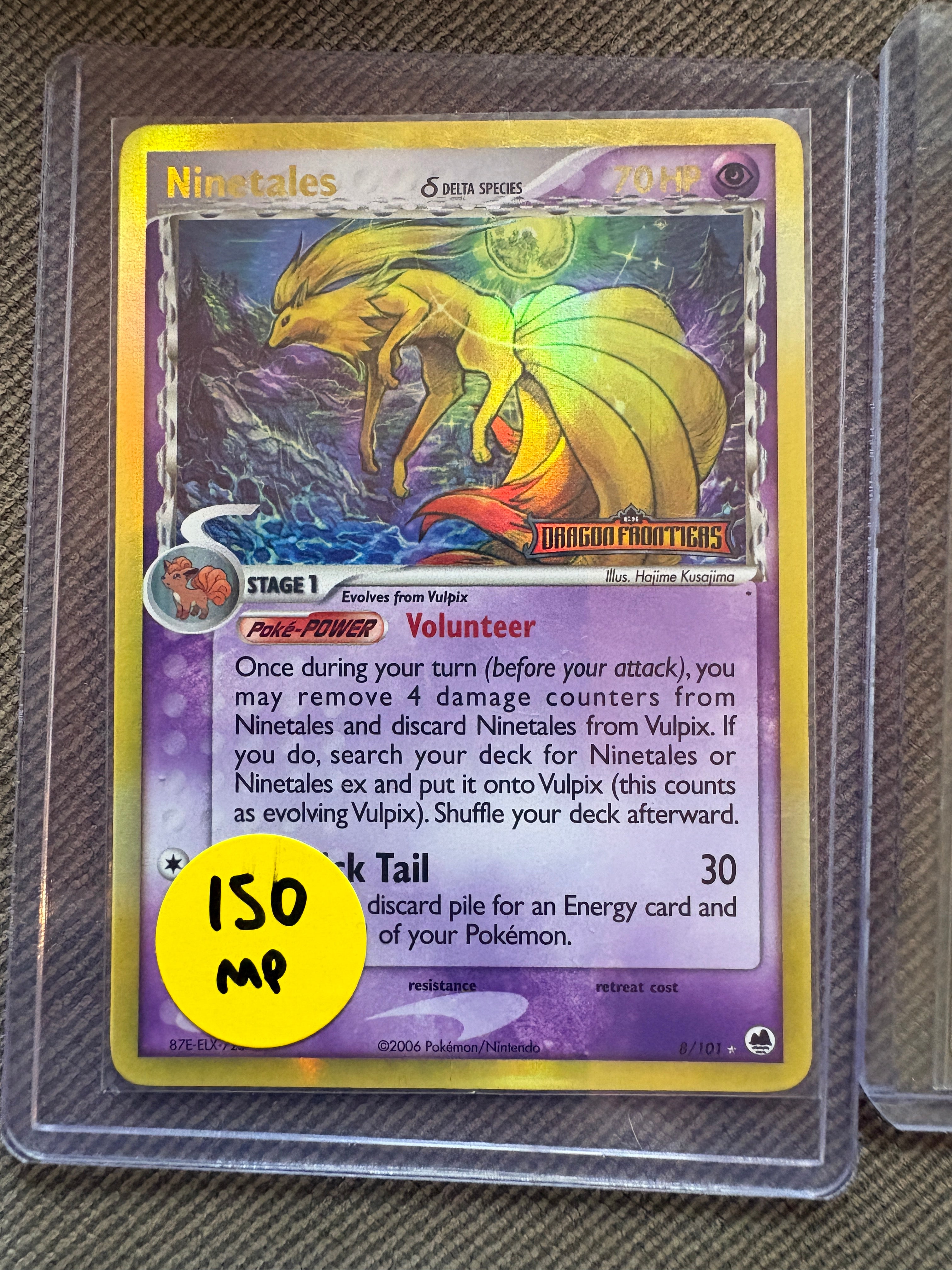 Ninetales Dragon Frontiers Rev Holo Stamp MP