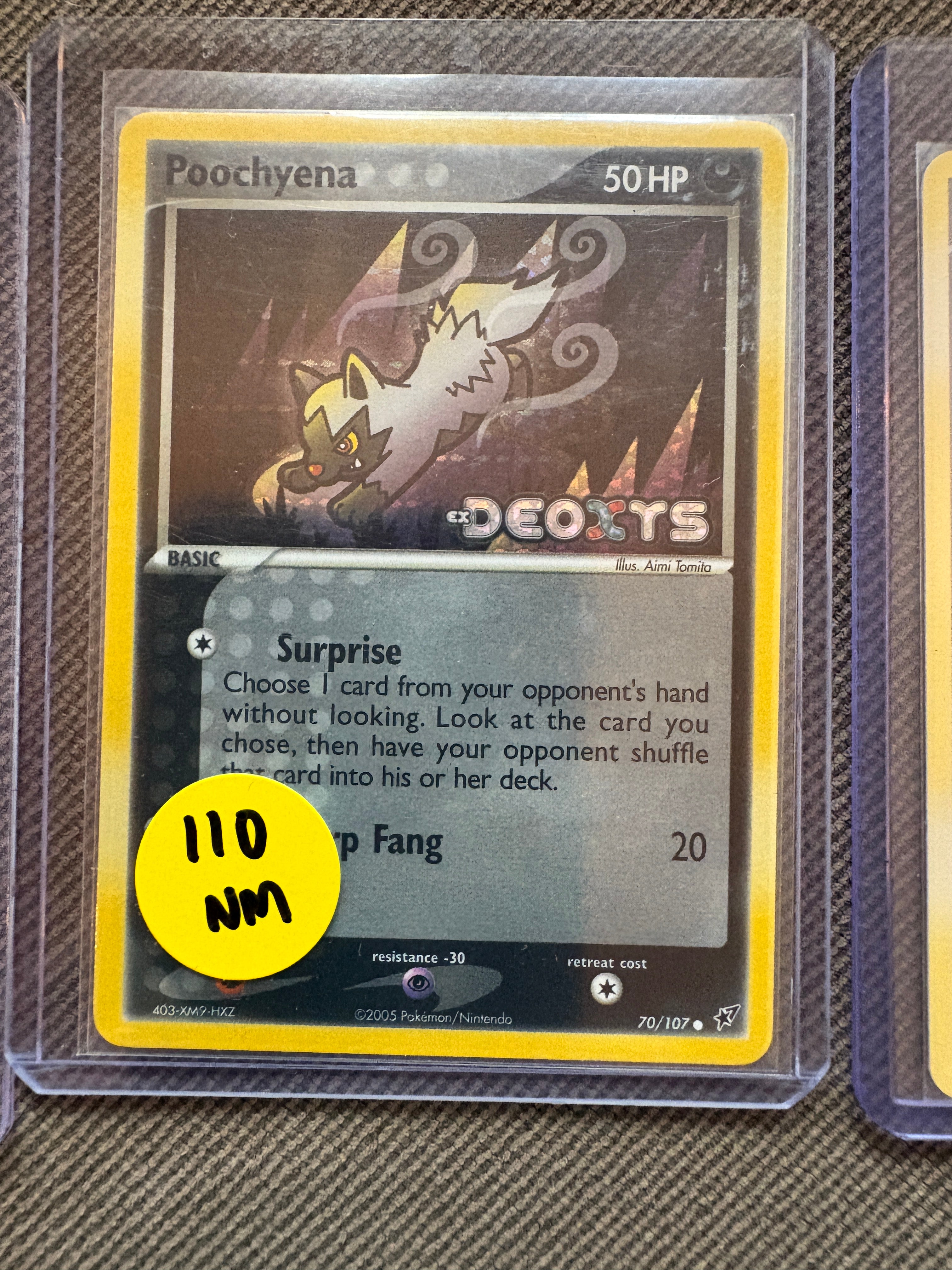 Poochyena Deoxys Rev Holo Stamp NM