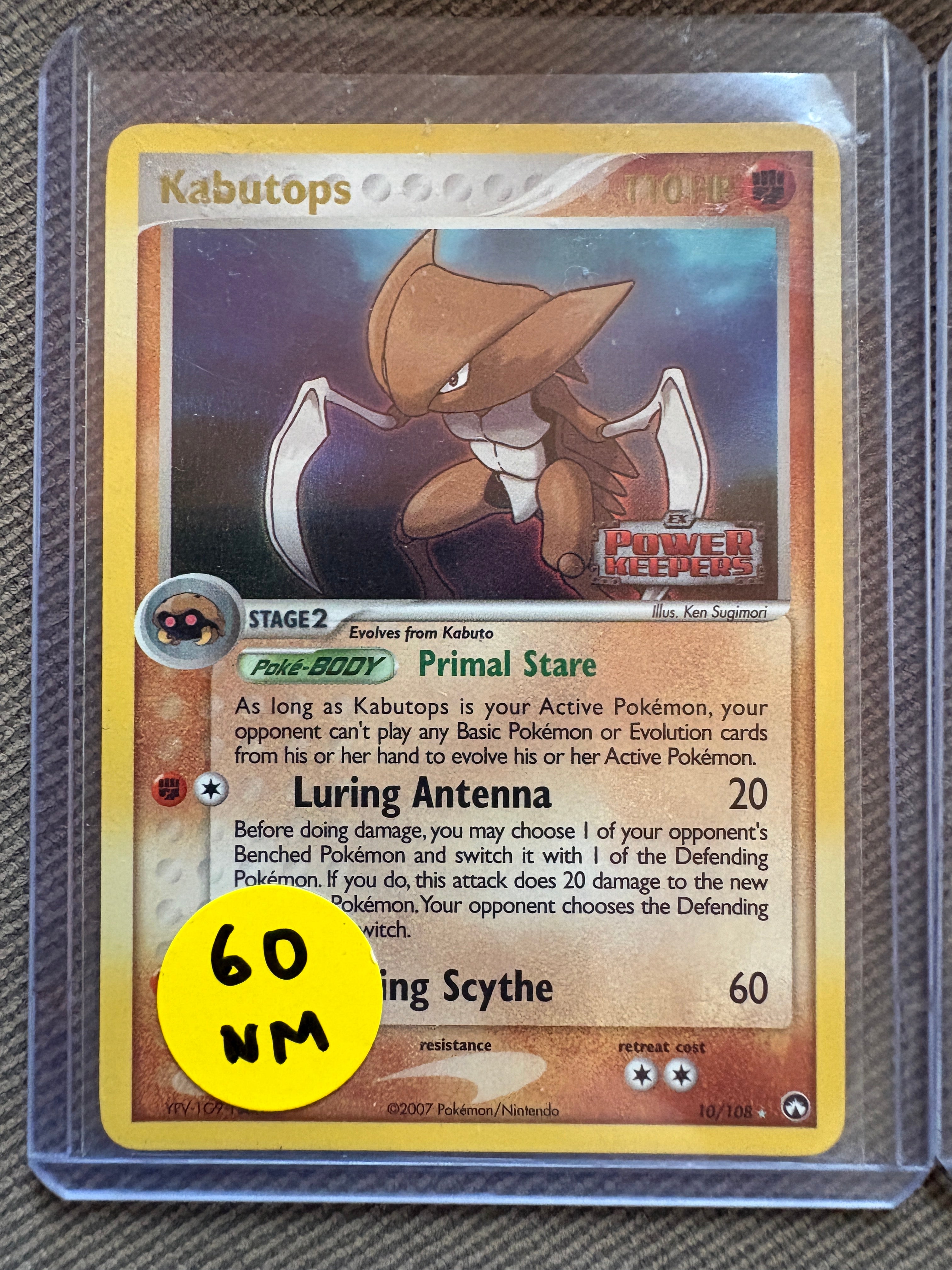 Kabutops Power Keepers Rev Holo Stamp NM