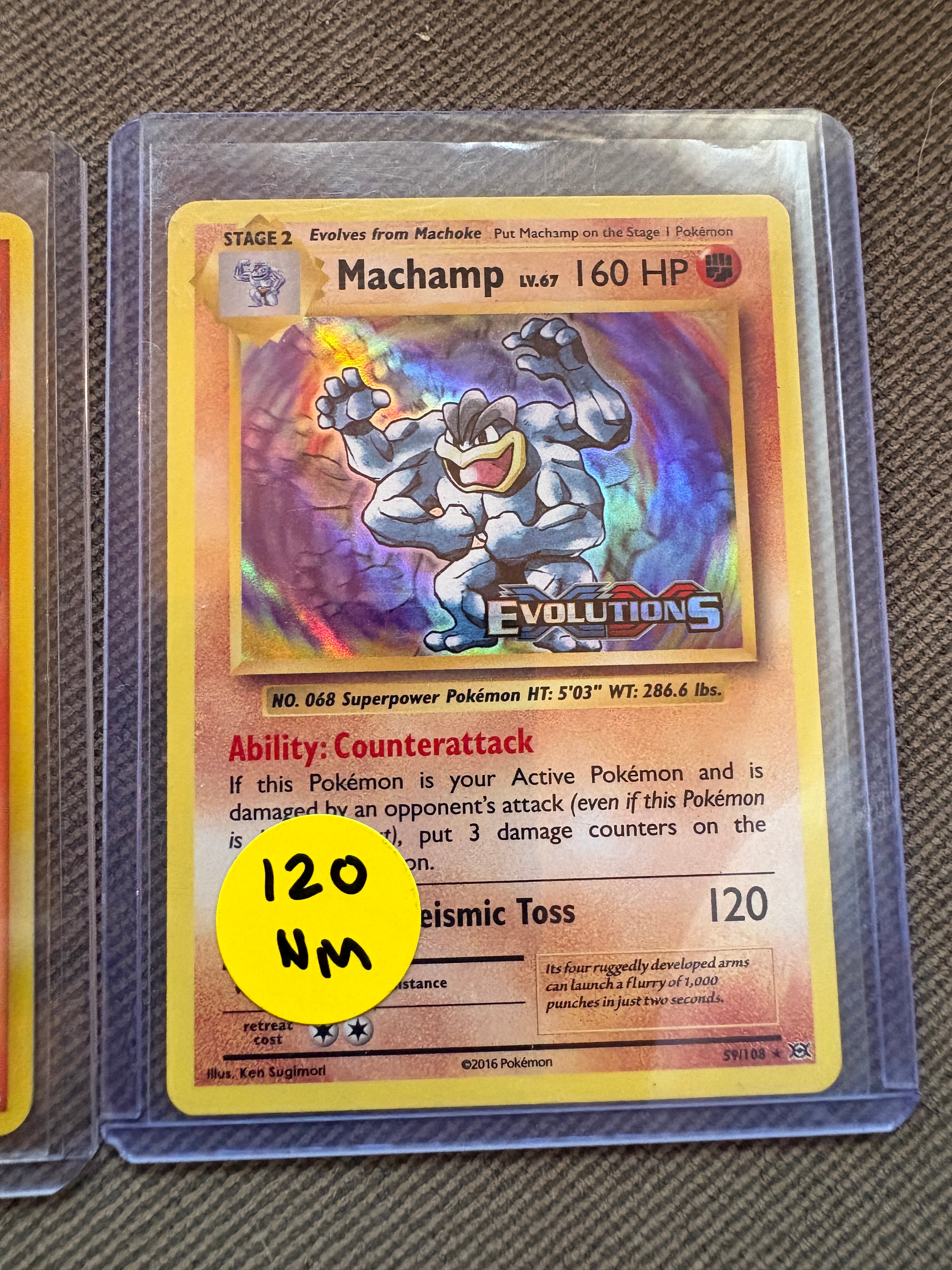 Machamp Evolutions Stamp NM