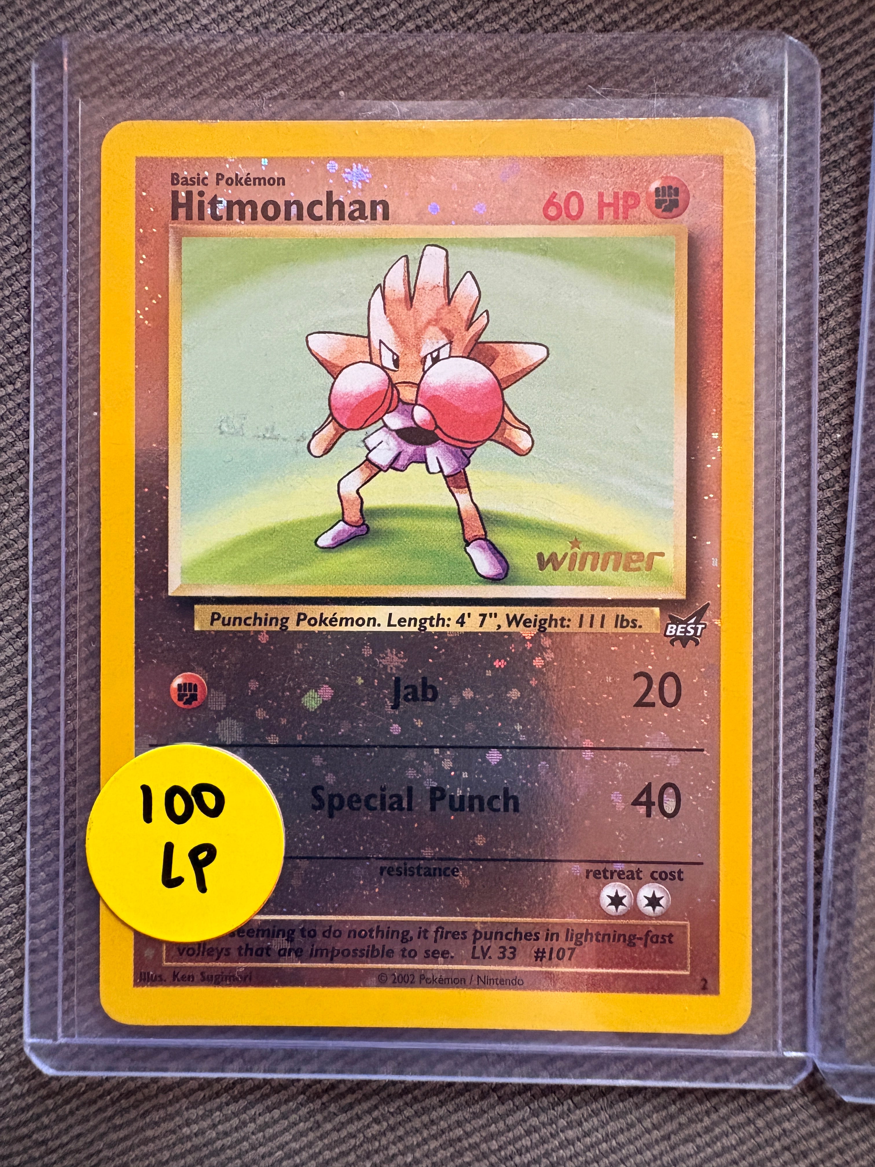 Hitmonchan Winner Rev Holo Stamp LP