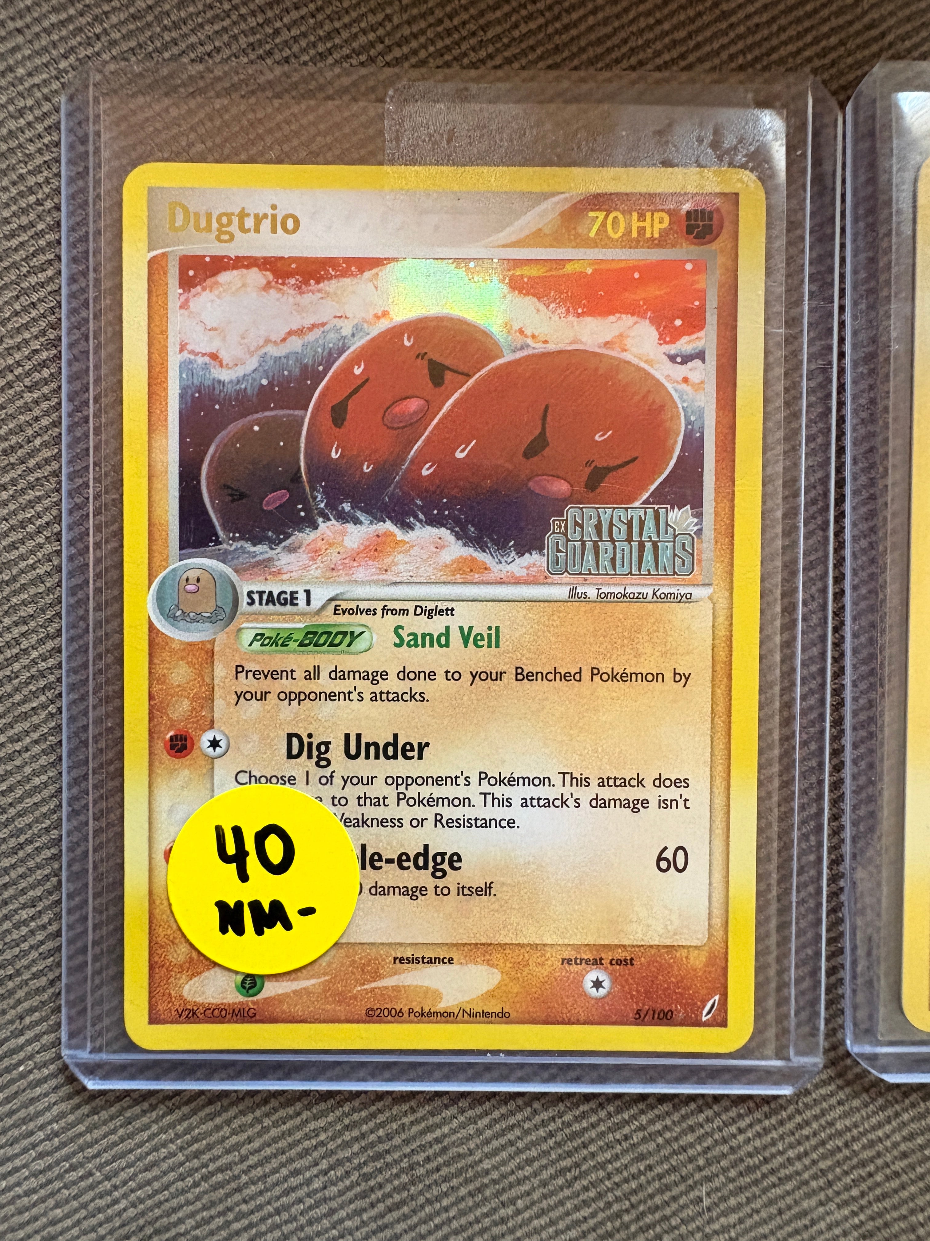 Dugtrio Crystal Guardians Rev Holo Stamp NM-