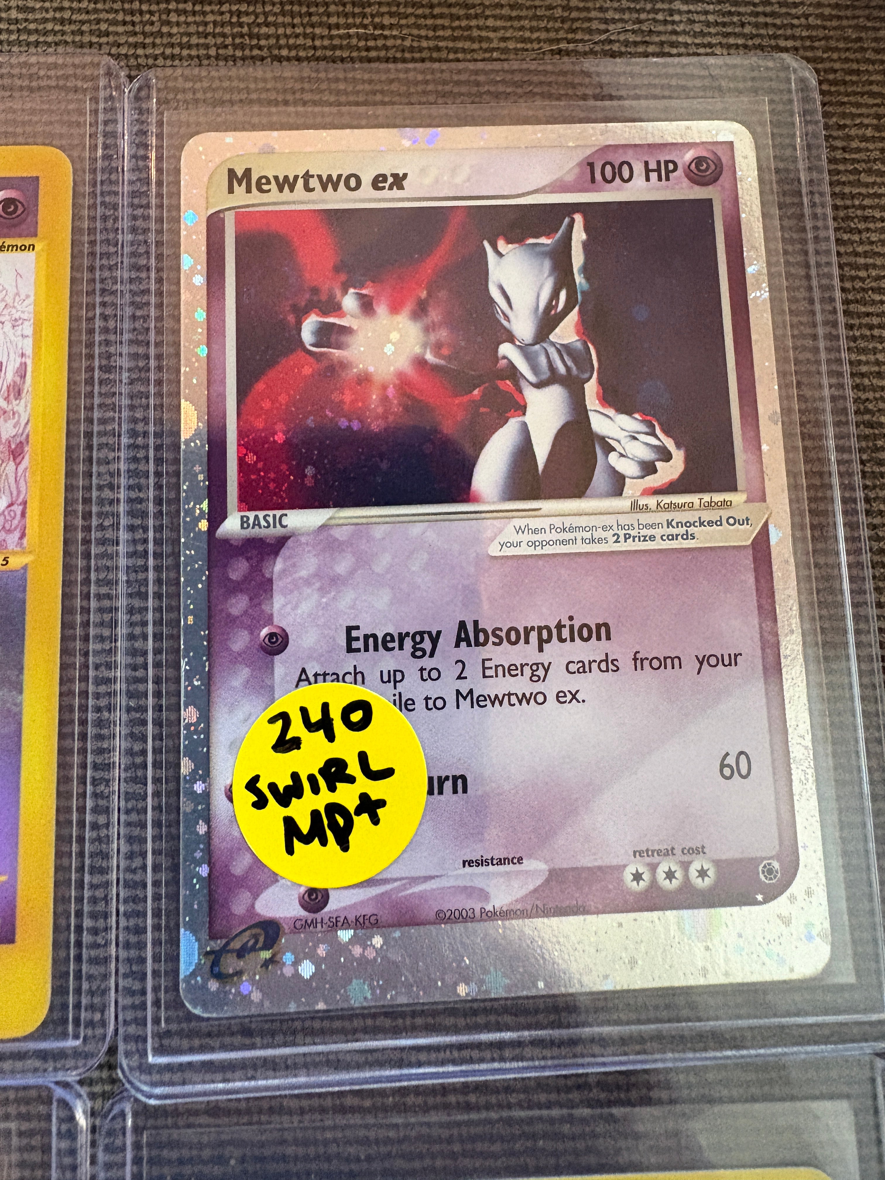 Mewtwo ex ruby sapphire MP+ SWIRL