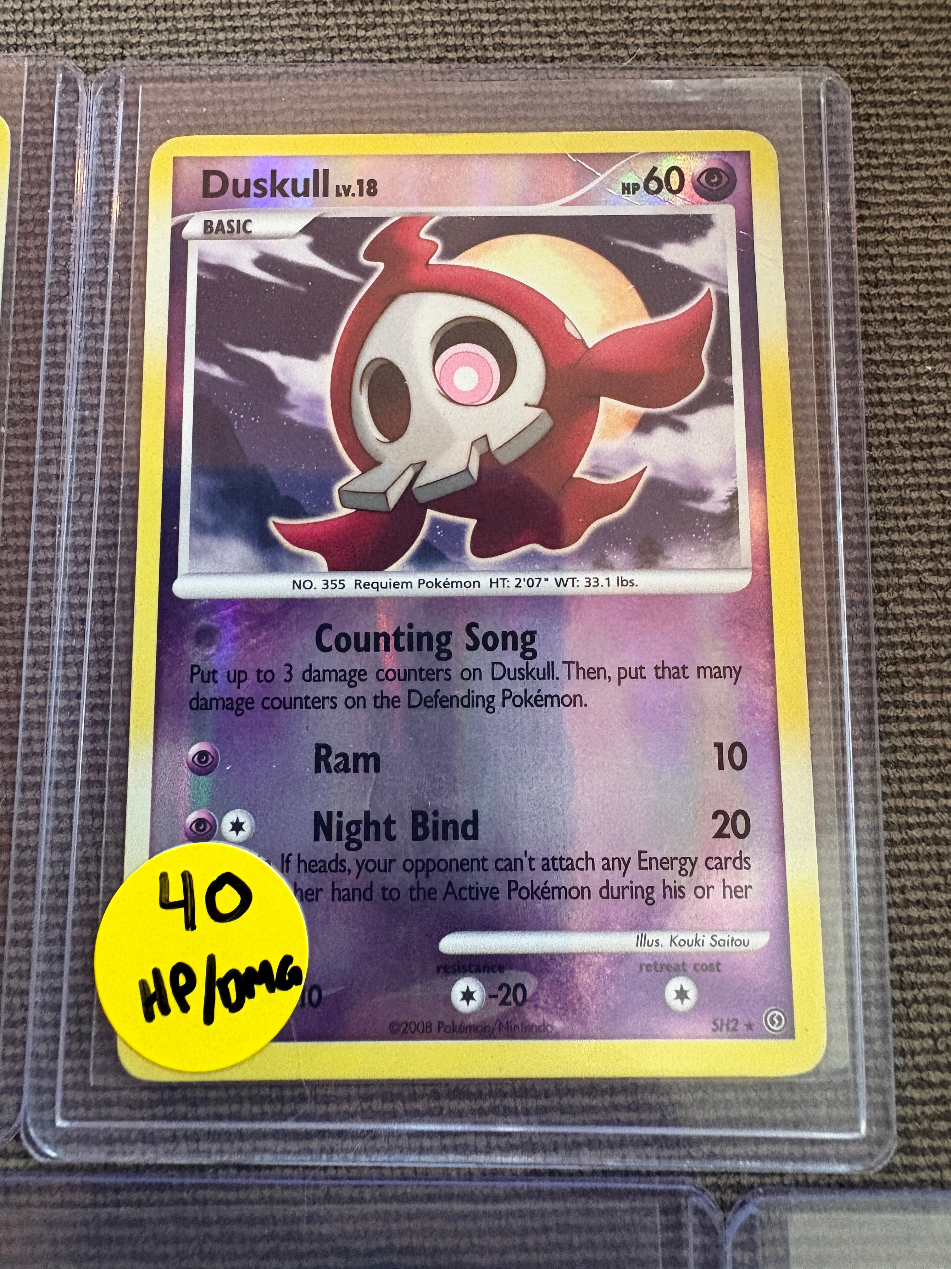 Duskull SH Shiny Reverse Holo HP/DMG