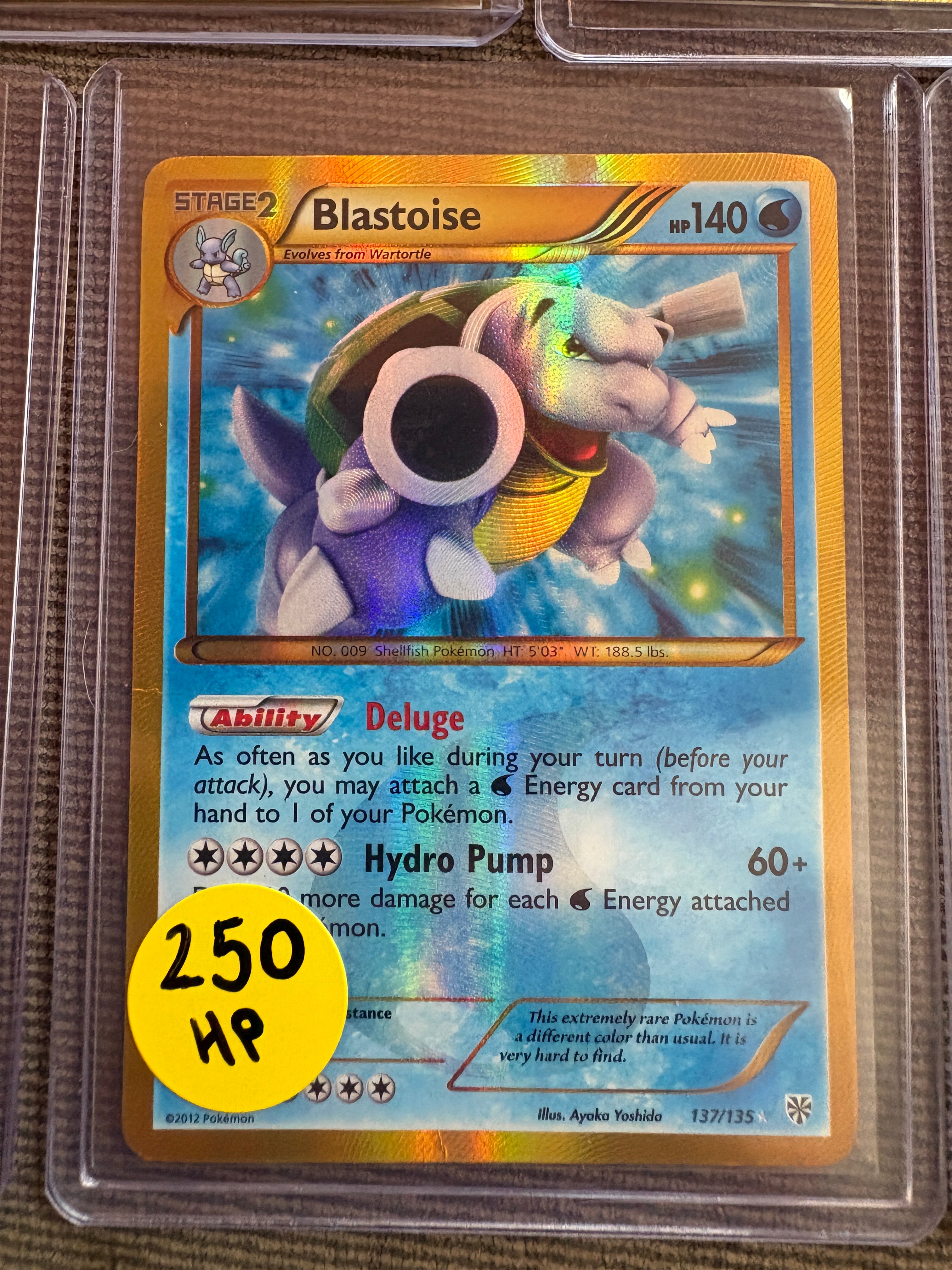 Blastoise BW SR Half Art Plasma / Next Destinies HP