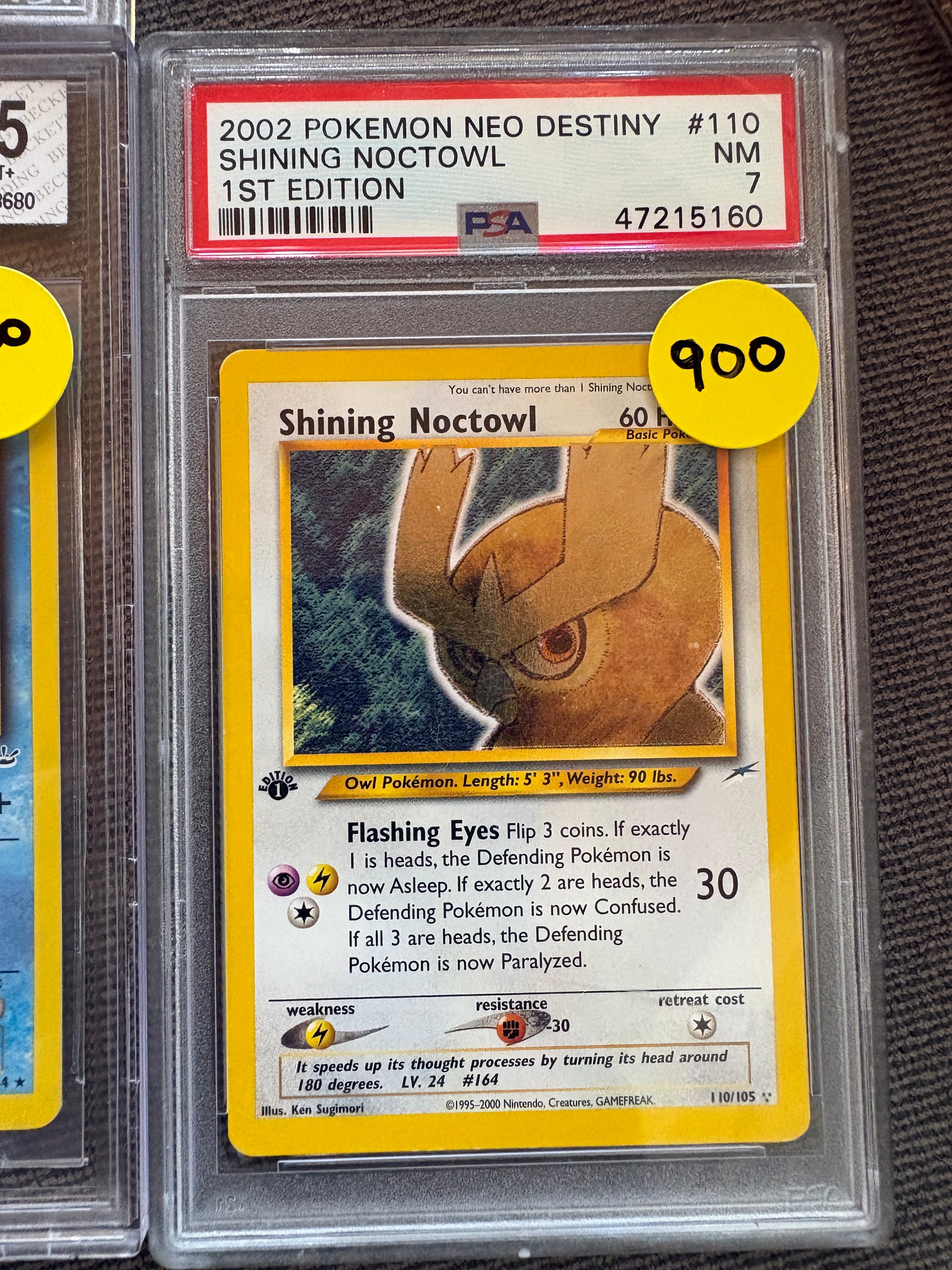 Shining Noctowl 1st Edition PSA 7