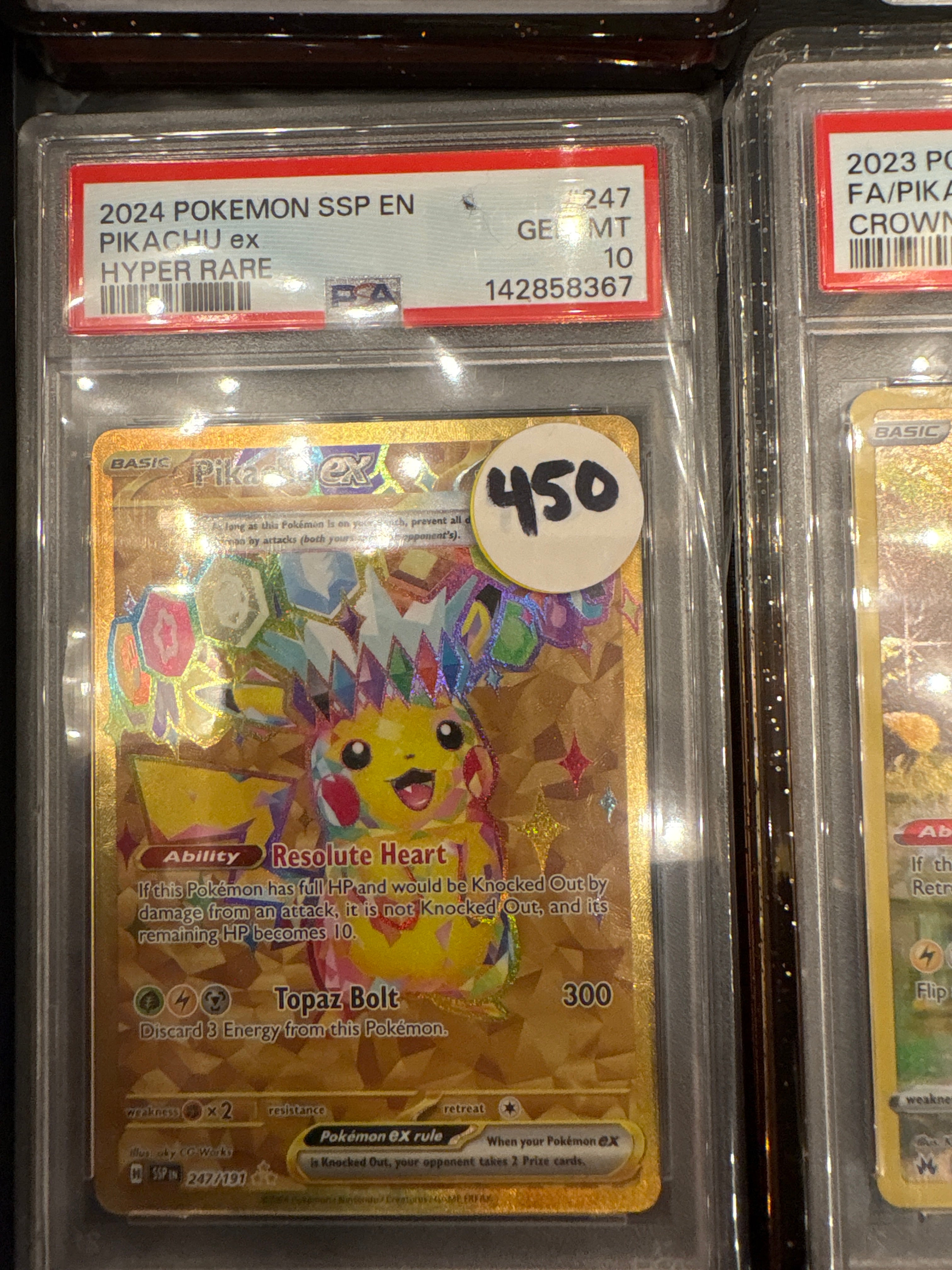 2024 Pokemon Pikachu ex Hyper Rare PSA 10